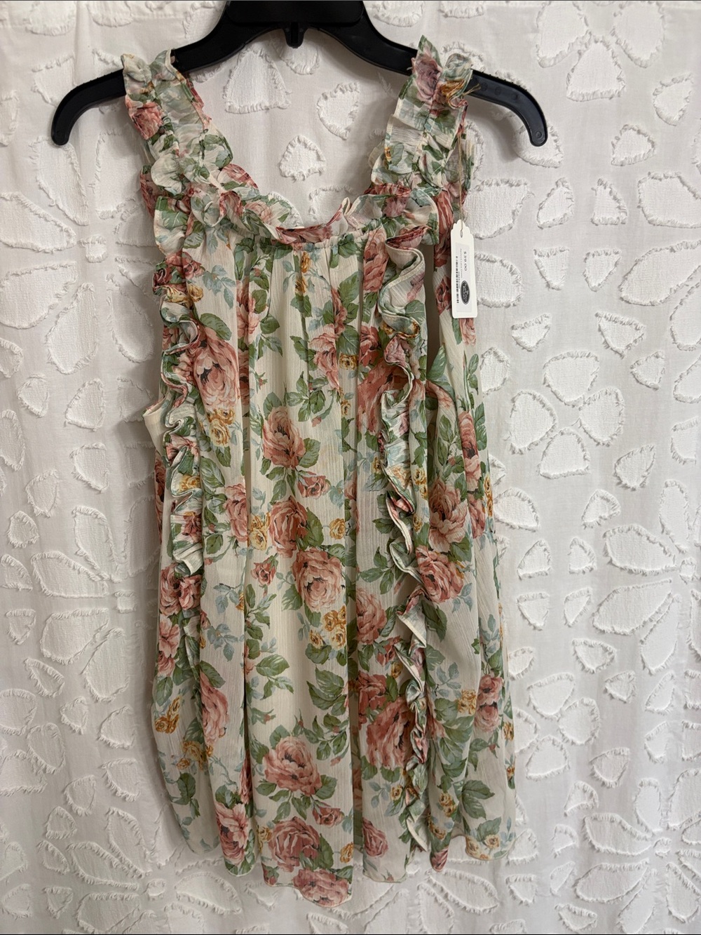 a new day Floral Ruffle Sundress - Pink, Green, Cream
